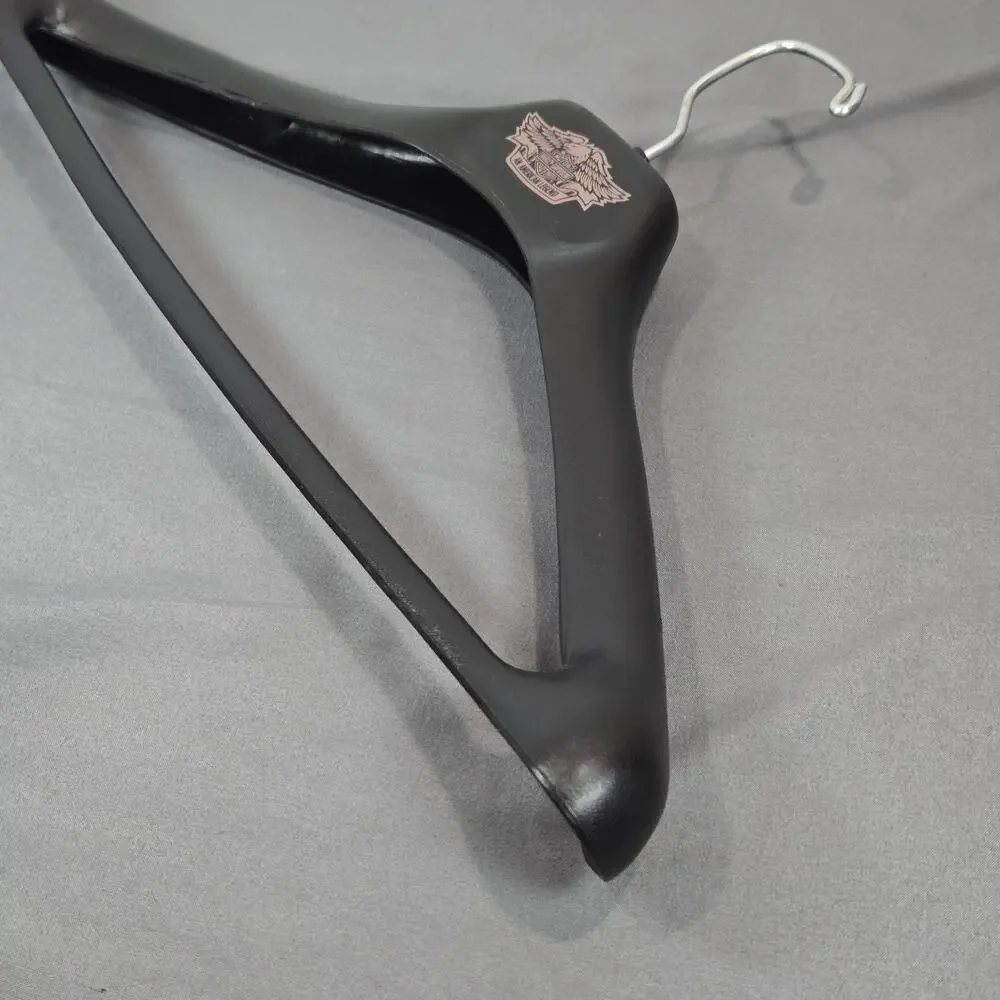 Harley Davidson Clothes Heavy Coat Jacket Hanger Batts Korea Black Plastic Vtg